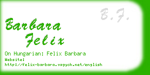 barbara felix business card